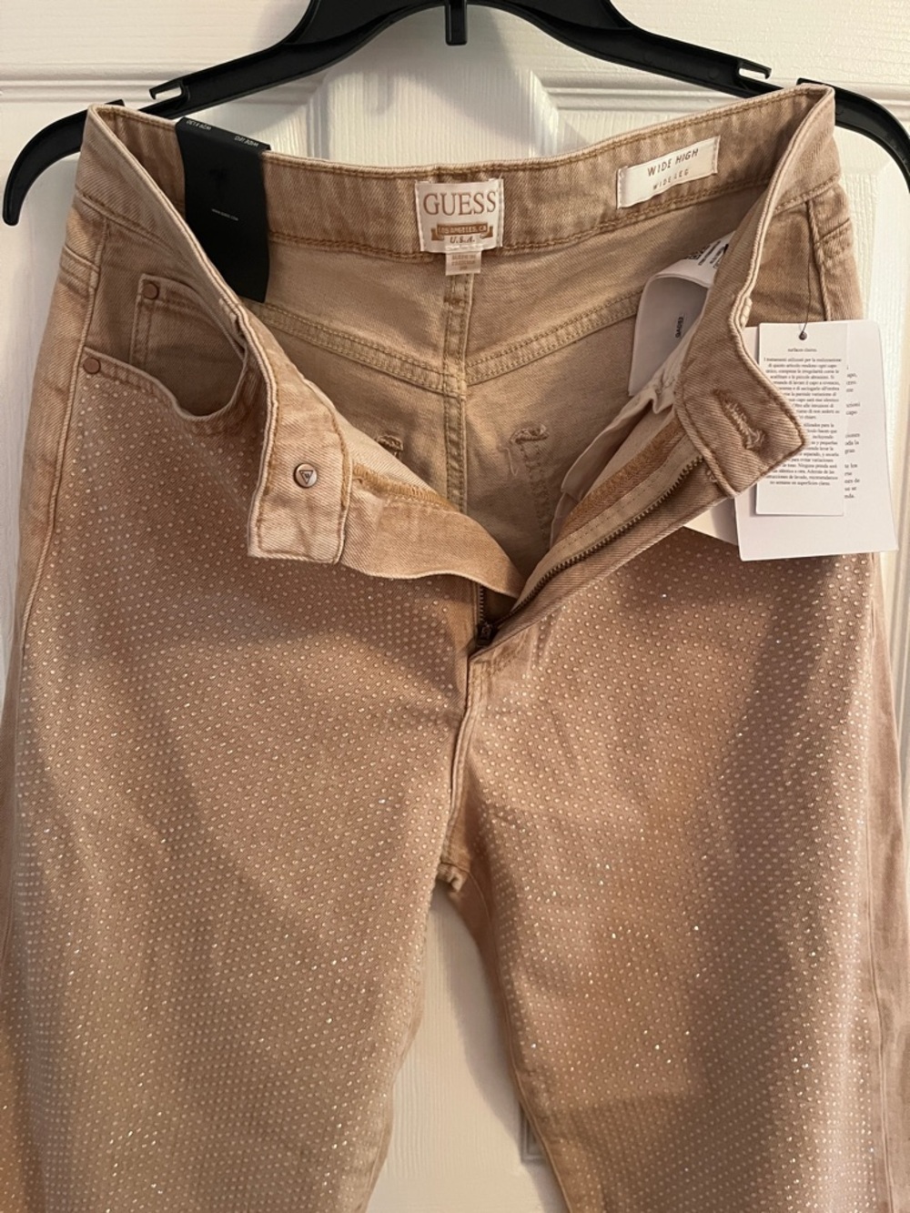 Guess Beige Skinny Jeans with Subtle Sparkle